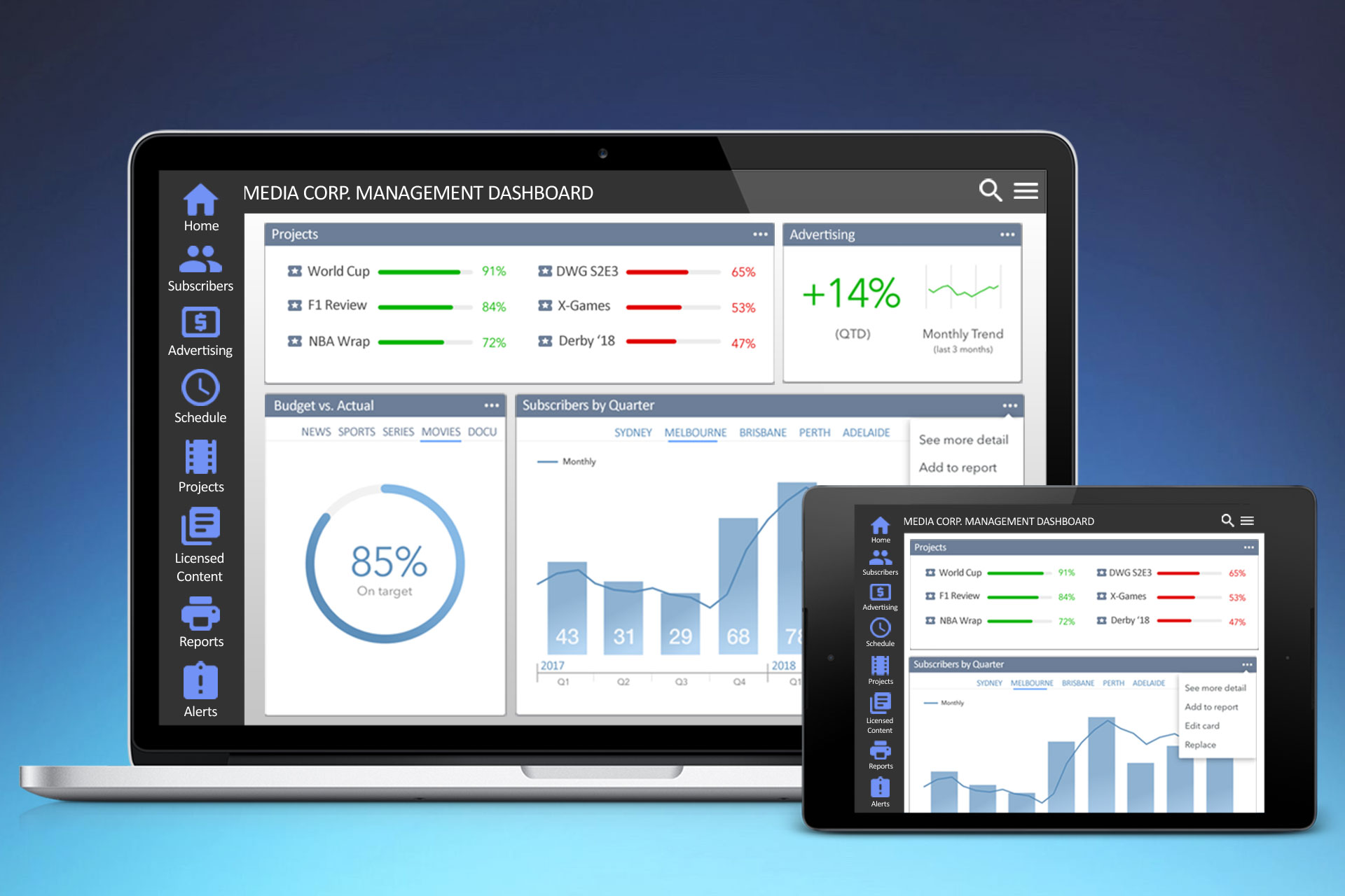 JanusKS UI / UX/ Dashboards